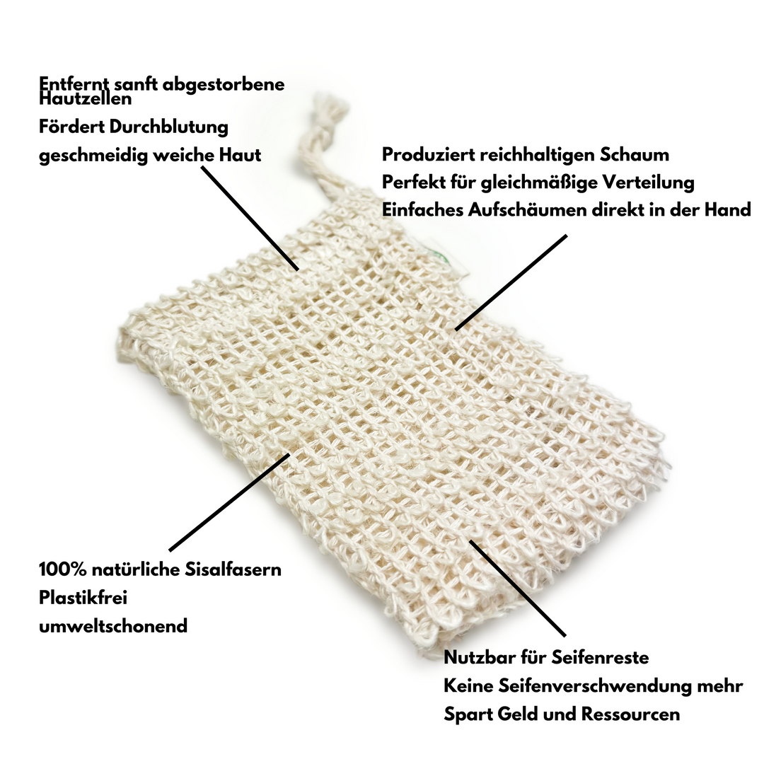 Hochwertiges Sisal-Seifensäckchen (plastikfrei)