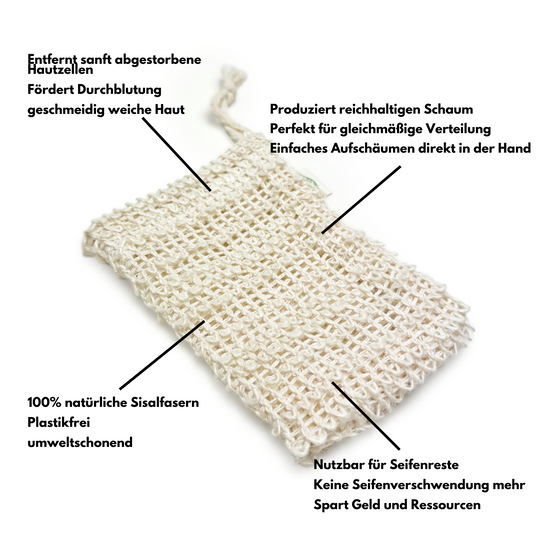 Hochwertiges Sisal-Seifensäckchen (plastikfrei)
